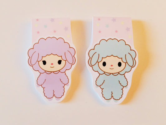 Little Twin Sheeps magnetic bookmark set