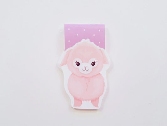 Kawaii Alpaca magnetic bookmark