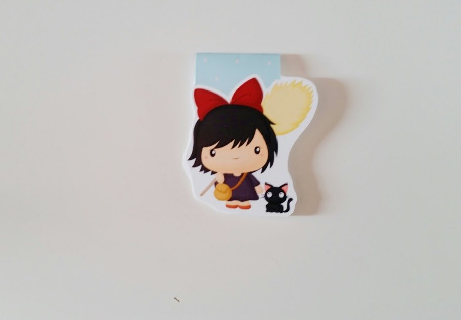 little witch girl inspired magnetic bookmark