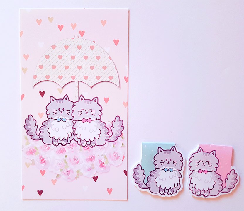 Lovecats dashboard or magnetic bookmark