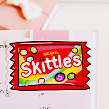 Skittles candy magnetic bookmark