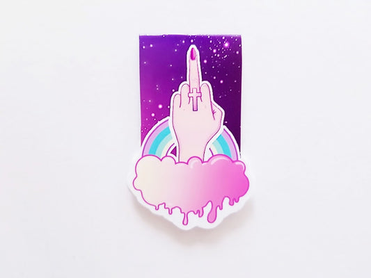 Middle Finger magnetic bookmark