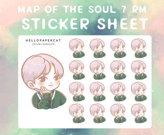 BTS map of the soul 7 RM sticker sheet