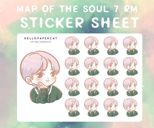BTS map of the soul 7 RM sticker sheet