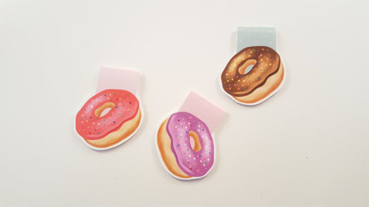 Galaxy donuts magnetic bookmark set