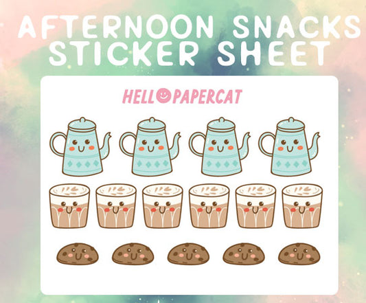 Afternoon Snacks sticker sheet