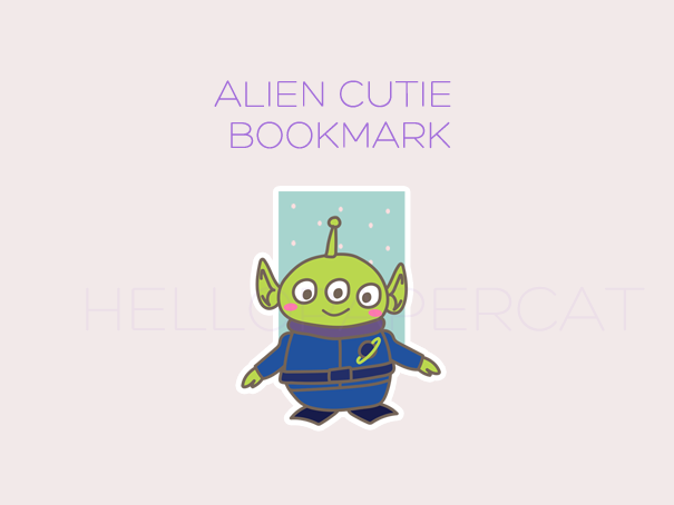 Alien Cutie magnetic bookmark