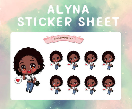 Alyna sticker sheet