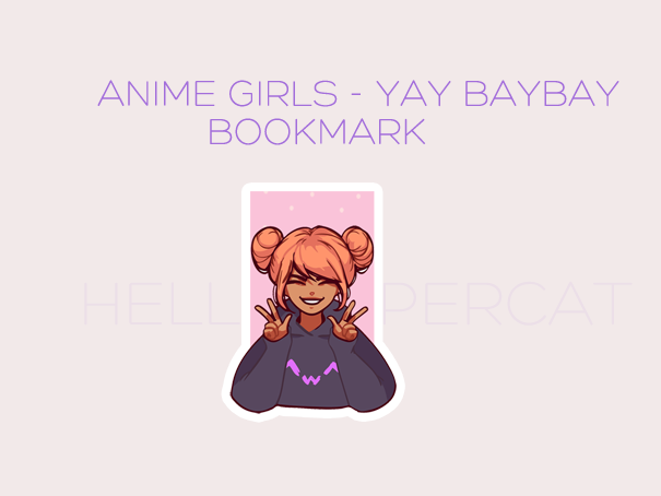 Anime girls - Yaybaybay magnetic bookmark