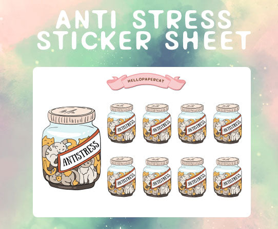 Anti Stress  sticker sheet