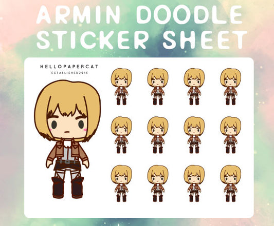 Armin Doodle sticker sheet