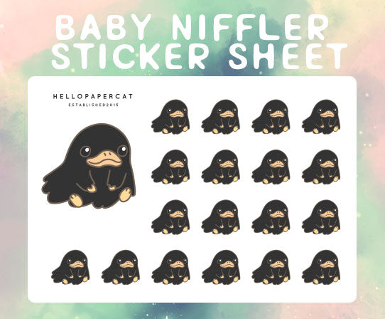 Baby Niffler sticker sheet