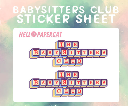 Babysitters Club sticker sheet