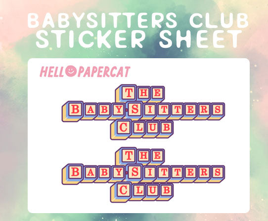 Babysitters Club Sticker Sheet HelloPapercat