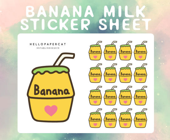 Banana Milk sticker sheet
