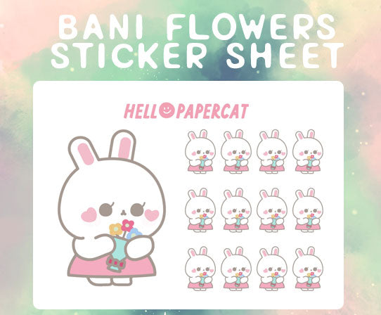 Bani Flowers sticker sheet