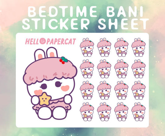 Bedtime Milky sticker sheet