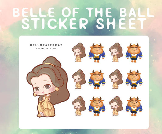 Belle of the ball sticker sheet