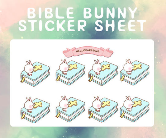 Bible Bunny sticker sheet