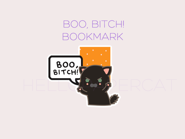 Boo, Bitch! magnetic bookmark
