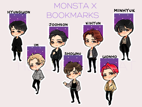 Monsta X magnetic bookmarks