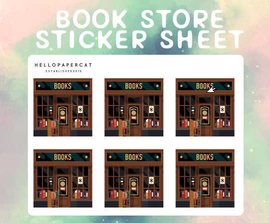 Book Store sticker sheet
