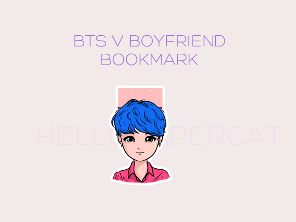 Boyfriend style BTS V magnetic bookmark