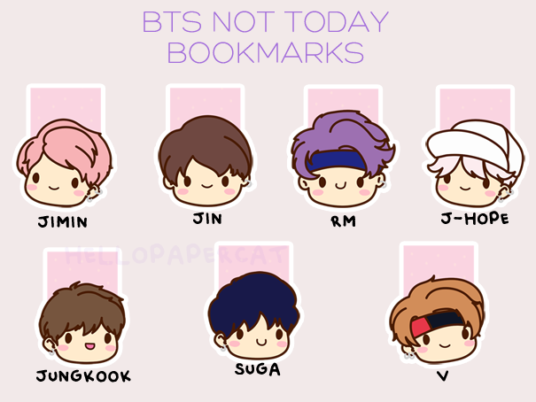 BTS Not Today magnetic bookmarks