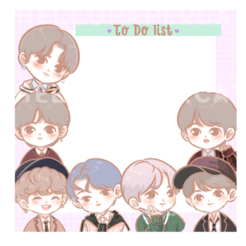 BTS to do list notepad