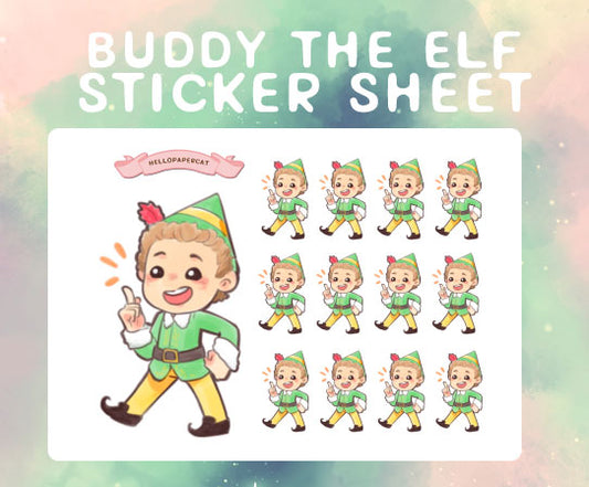 Buddy the elf sticker sheet