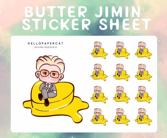 Butter Jimin sticker sheet