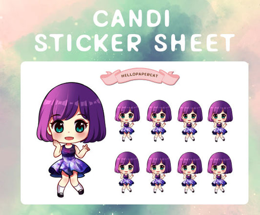 Candi sticker sheet