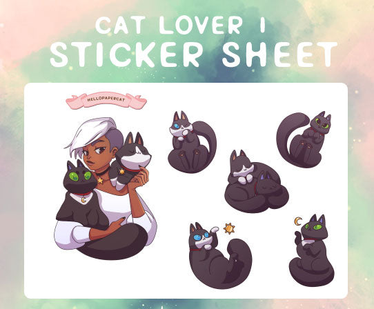 Cat Lover 1 sticker sheet
