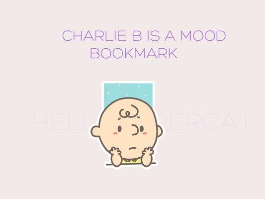 Charlie B is a mood magnetic bookmark