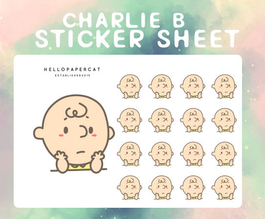 Charlie B is a mood sticker sheet