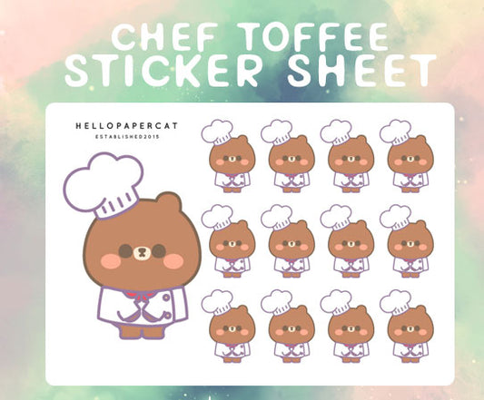 Chef Toffee sticker sheet