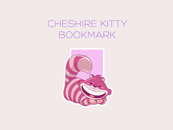Cheshire kitty magnetic bookmark