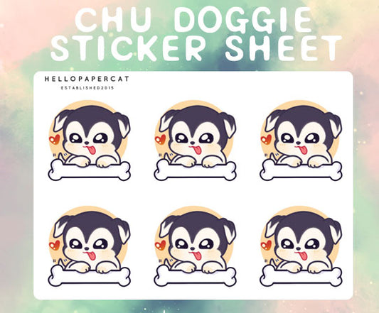 Chu Doggie sticker sheet