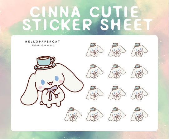 Cinna Cutie sticker sheet