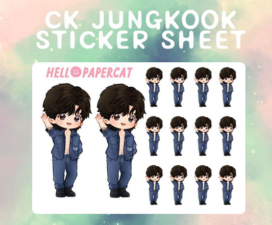 CK Jungkook sticker sheet