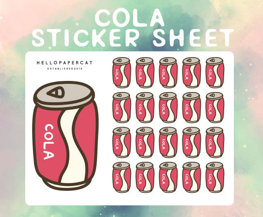 Cola sticker sheet