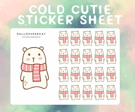 Cold Cutie sticker sheet