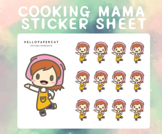 Cooking Mama sticker sheet