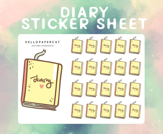 diary sticker sheet
