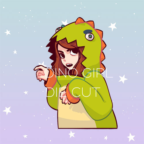 Dino Girl die cut
