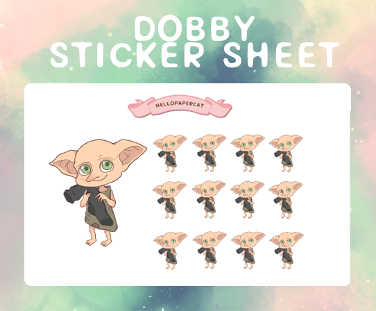 Kawaii Dobby sticker sheet