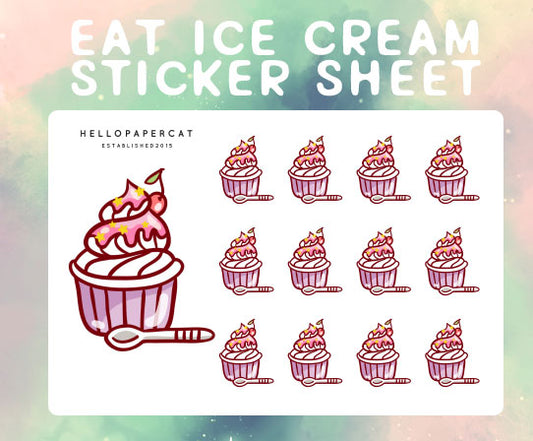 Ice Cream kind of day sticker sheet