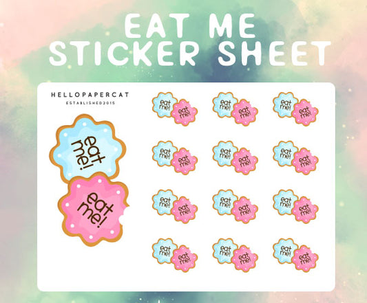 Eat Me sticker sheet