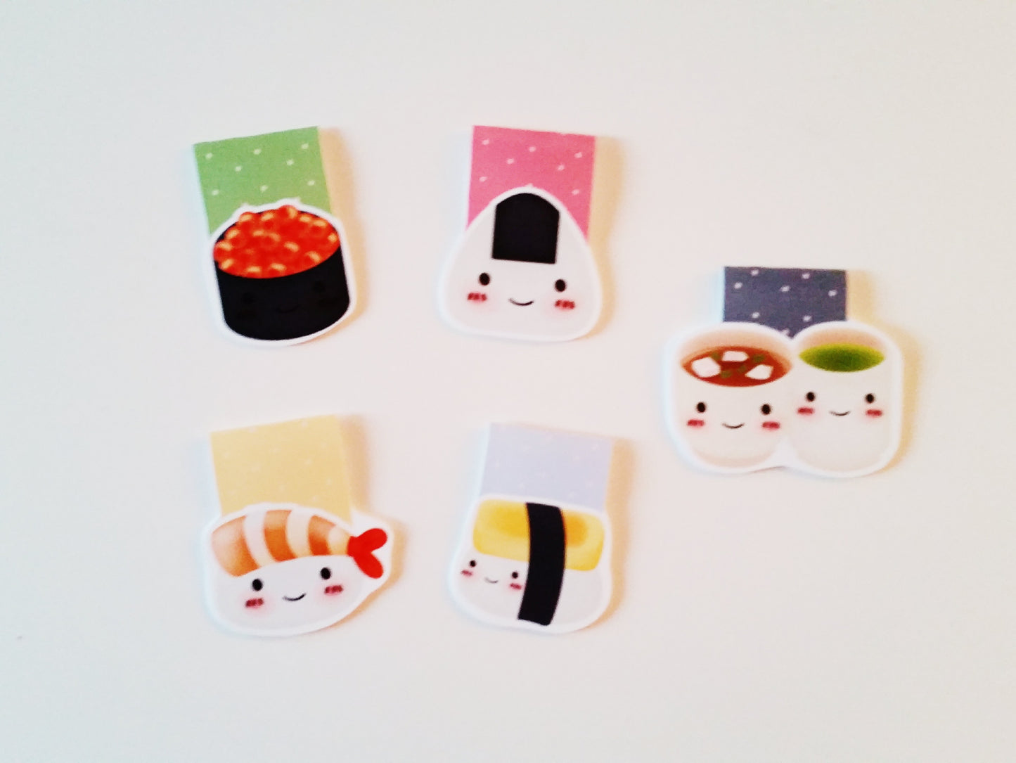sushi magnetic bookmarks set