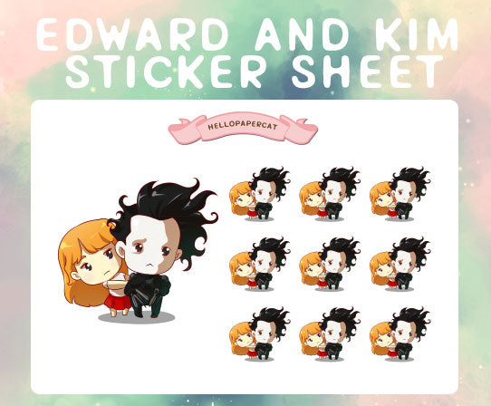 Edward and Kim sticker sheet